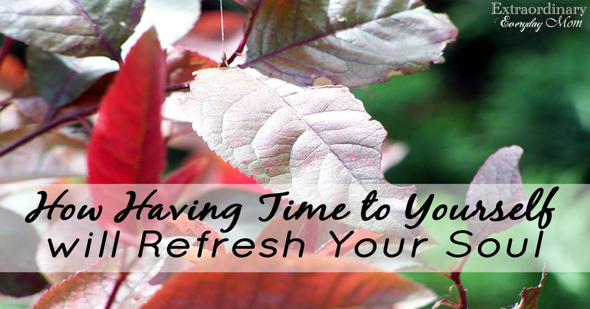 How Having Time To Yourself Will Refresh Your Soul Extraordinary Everyday Mom